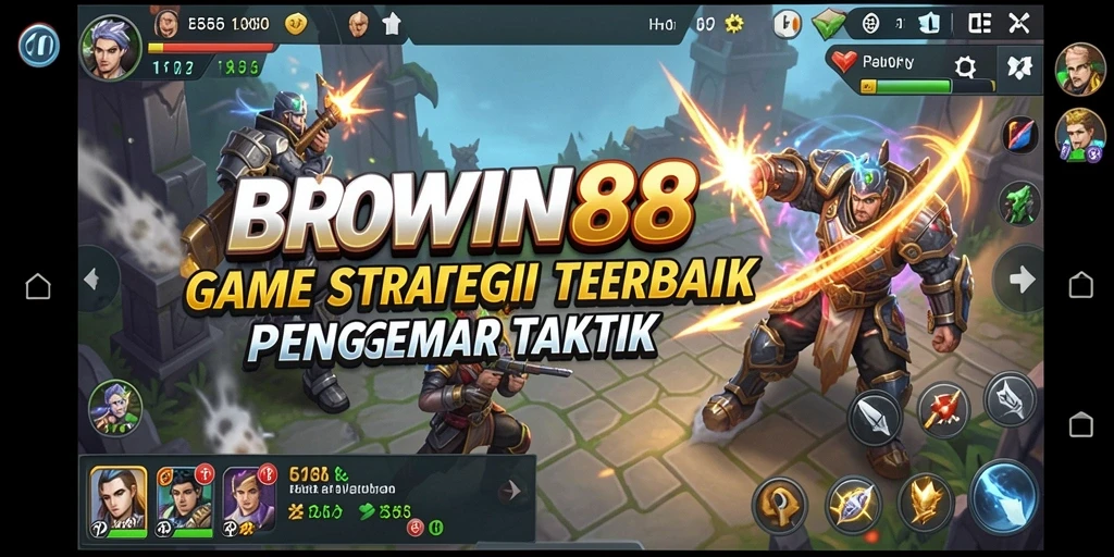 Tampilan screenshot gameplay BROWIN88 dengan aksi strategi yang mendebarkan.