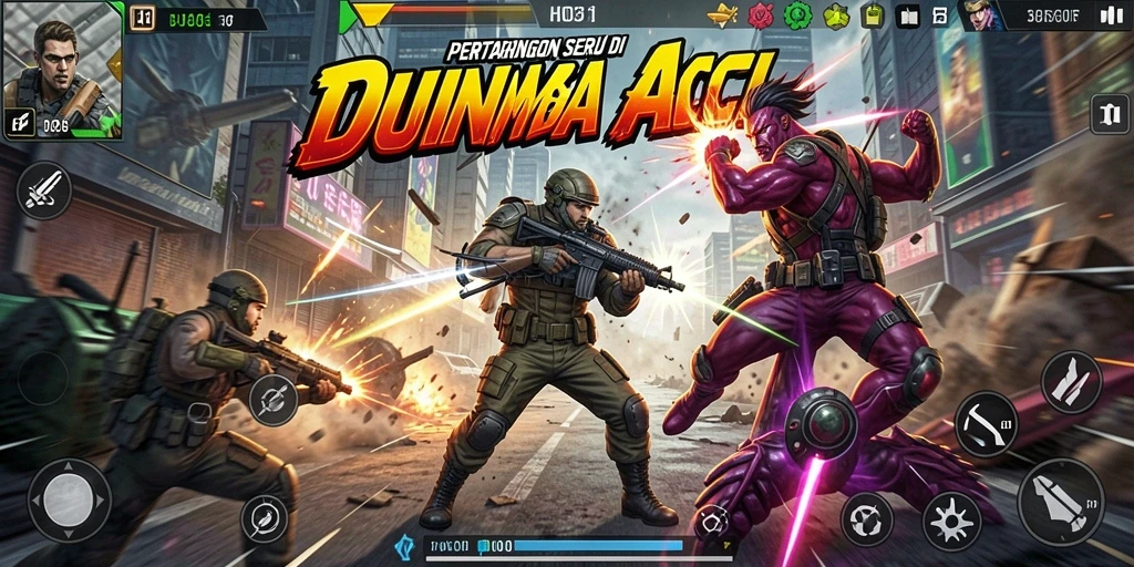 Tampilan gameplay seru H03 dengan aksi dan pertarungan mendebarkan.