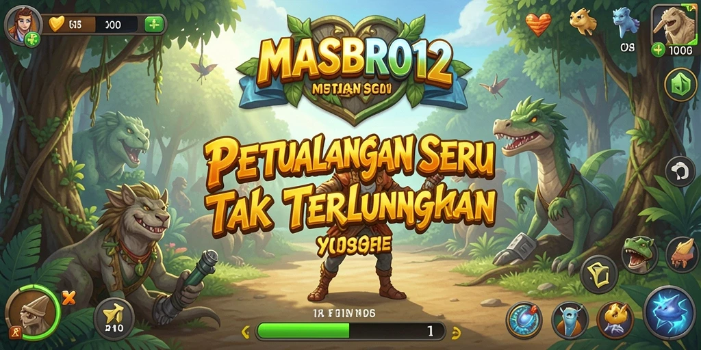 Tampilan gameplay seru di dalam dunia <strong>MASBRO12</strong> yang penuh petualangan.