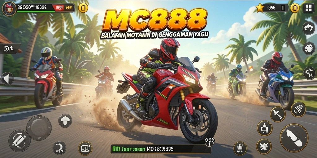 Gameplay mendebarkan di MC888 dengan balapan motor yang seru.
