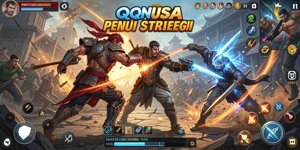 Tangkapan layar menunjukkan aksi seru dalam permainan QQNUSA.