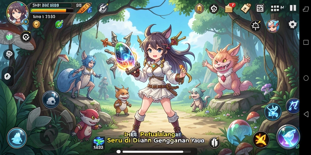 Screenshot gameplay SHE888 dengan karakter Anime yang menawan.