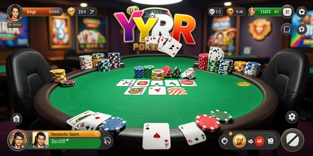 Tampilan gameplay YYRR yang seru dan menegangkan saat bermain Poker.
