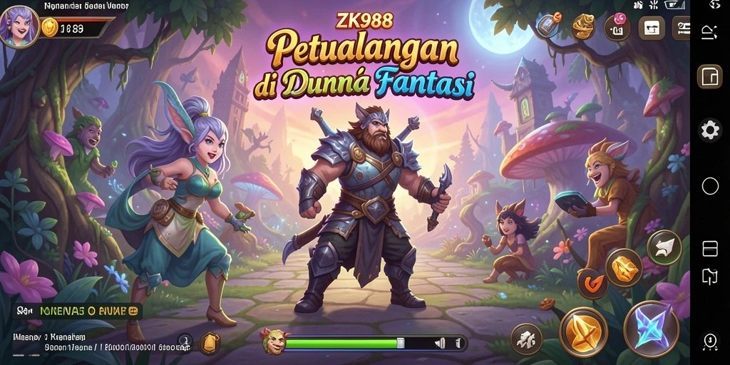 Tampilan gameplay ZK988 yang menampilkan aksi petualangan seru.
